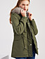 cheap Coats &amp; Trench Coats-Women&#039;s Parka Fall Winter Spring Causal Outdoor clothing Daily Wear Long Coat Regular Fit Casual Jacket Long Sleeve Classic Solid Colored Black Pink Army Green / Lined