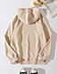 cheap Women&#039;s Clothing-Women&#039;s Plain Pullover Hoodie Sweatshirt Front Pocket non-printing Daily Basic Hoodies Sweatshirts  Khaki Green White