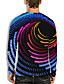 cheap Men-Men&#039;s Unisex Tee T shirt Shirt Graphic Prints Spiral Stripe 3D Print Crew Neck Daily Holiday Long Sleeve Print Tops Casual Designer Big and Tall Blue Black Purple