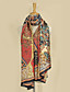cheap Scarves &amp; Bandanas-Women&#039;s Chiffon Scarf Red Multi-color Daily Wear Scarf Graphic / Shawls / All Seasons / Polyester