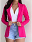cheap Blazers-Women&#039;s Blazer Classic Style Solid Colored Fashion Long Sleeve Coat Daily Fall Spring Regular Jacket Pink