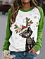 cheap Hoodies &amp; Sweatshirts-Women&#039;s Cat Reindeer Ugly Christmas Sweatshirt Print 3D Print Christmas Gifts Casual Daily Basic Streetwear Hoodies Sweatshirts  Black Green Red