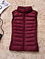cheap Down&amp; Parkas-Women&#039;s Vest Fall Winter Casual Wear to work Formal Regular Coat Regular Fit Classic &amp; Timeless Jacket Sleeveless Classic Style Solid Colored Purple Blushing Pink Wine / Lined / Casual / Daily