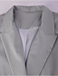 cheap Blazers-Women&#039;s Blazer Solid Color Classic Style Basic Long Sleeve Coat Fall Spring Street Short Jacket Wine Notch lapel collar
