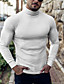 cheap Men&#039;s Tops-Men&#039;s T shirt Solid Color Turtleneck Casual Daily Long Sleeve Tops Lightweight Casual Classic Slim Fit White Black Gray / Sports