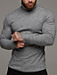 cheap Men&#039;s Tops-Men&#039;s T shirt Solid Color Turtleneck Casual Daily Long Sleeve Tops Lightweight Casual Classic Slim Fit White Black Gray / Sports