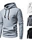 cheap Men&#039;s Clothing-Men&#039;s Hoodie Bishop Sleeve Pocket Hooded Medium Spring &amp;  Fall Black Gray Silver Gray White