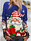 cheap Hoodies &amp; Sweatshirts-Women&#039;s Santa Claus Gnome Sweatshirt Pullover Print 3D Print Casual Sports Active Streetwear Hoodies Sweatshirts  Blue Purple Green