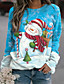 cheap Hoodies &amp; Sweatshirts-Women&#039;s Snowflake Snowman Sweatshirt Pullover Print 3D Print Sports Streetwear Hoodies Sweatshirts  Blue Purple Royal Blue