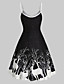 cheap Dresses-Women&#039;s Knee Length Dress Strap Dress Black Red Sleeveless Sequins Patchwork Print Animal V Neck Spring Summer Party Hot Vintage 2021 S M L XL XXL 3XL