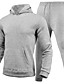cheap Running &amp; Jogging Clothing-Men&#039;s Women&#039;s Casual Athleisure Tracksuit Sweatsuit 2pcs Long Sleeve Winter Thermal Warm Soft Velvet Fitness Running Jogging Exercise Sportswear Solid Colored Hoodie Track pants Normal Dark Grey