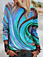 cheap Hoodies &amp; Sweatshirts-Women&#039;s Abstract Oil Painting Sweatshirt Pullover Print 3D Print Casual Sports Active Streetwear Hoodies Sweatshirts  Blue Gray Orange