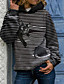 cheap Hoodies &amp; Sweatshirts-Women&#039;s Cat Graphic Hoodie Pullover Casual Daily Basic Hoodies Sweatshirts  Blue Gray Black