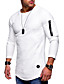 cheap Men&#039;s Clothing-Men&#039;s T shirt Shirt Zipper Round Neck Standard Spring, Fall, Winter, Summer ArmyGreen White Black Gray