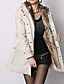 cheap Furs &amp; Leathers-Women&#039;s Hoodied Jacket Fall Winter Casual Daily Regular Coat Regular Fit Casual Jacket Long Sleeve Pure Color Solid Color Black Beige