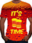 cheap Men&#039;s Tees &amp; Tank Tops-Men&#039;s T shirt Shirt Graphic Beer 3D Print Round Neck Daily Short Sleeve Print Tops Basic Gray Green Wine Green / Summer