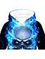 cheap Boys&#039; Hoodies &amp; Sweatshirts-Kids Boys&#039; Hoodie &amp; Sweatshirt Long Sleeve Black 3D Print Skull Pocket Blue Children Tops Active Basic Cool Children&#039;s Day 2-12 Years
