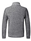 cheap Men&#039;s Clothing-Men&#039;s Sweater Sweater Pajamas Bishop Sleeve Sweater Coat Zipper Stand Collar Medium Spring &amp;  Fall Black Gray Khaki