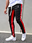 cheap Men&#039;s Pants &amp; Shorts-Men&#039;s Sporty Casual Side Stripe Elastic Waistband Drawstring Pants Sweatpants Trousers Full Length Pants Micro-elastic Daily Sports Cotton Solid Color Mid Waist Breathable Soft Slim Solid red Army