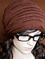 economico cappelli-Per donna Slouchy / Beanie Strada Da giorno Informale A pieghe Colore puro Nero Marrone Cappello / Tessuto / Grigio / Inverno / Per eventi