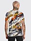 cheap Men&#039;s Tops-Men&#039;s Tee T shirt Graphic Graphic Prints 3D Print Round Neck Casual Daily Short Sleeve 3D Print Tops Fashion Designer Comfortable Orange / Summer