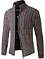 cheap Men&#039;s Tops-Men&#039;s Unisex Cardigan Sweater Solid Color Knitted Braided Vintage Style Soft Long Sleeve Regular Fit Sweater Cardigans Fall Winter Stand Collar Blue Wine Light gray