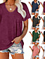 cheap Women&#039;s Clothing-LITB Basic Women&#039;s PocketT-Shirt Solid Color Tee Round Neck Blouse Summer Short Sleeve Basic Top