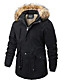 cheap Down&amp; Parkas-men&#039;s winter warm coat hooded outdoor thick jackets with removable faux fur collar hood-black-xs