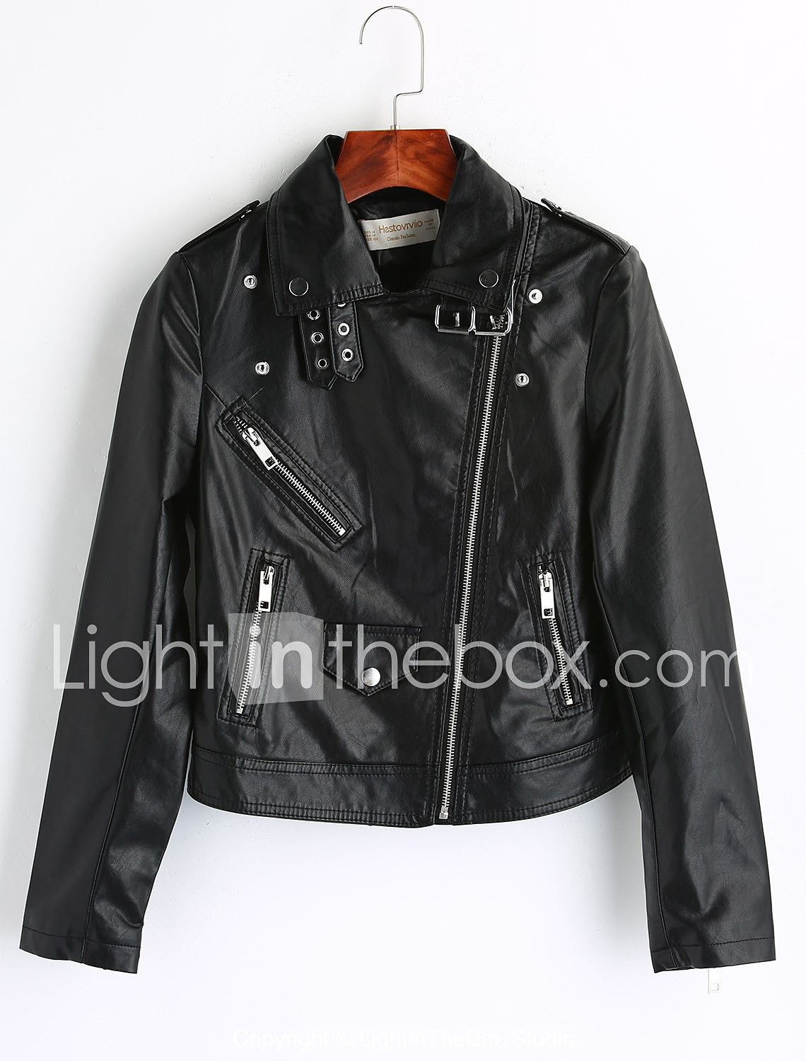 Women S Daily Vintage Winter Short Leather Jacket Solid